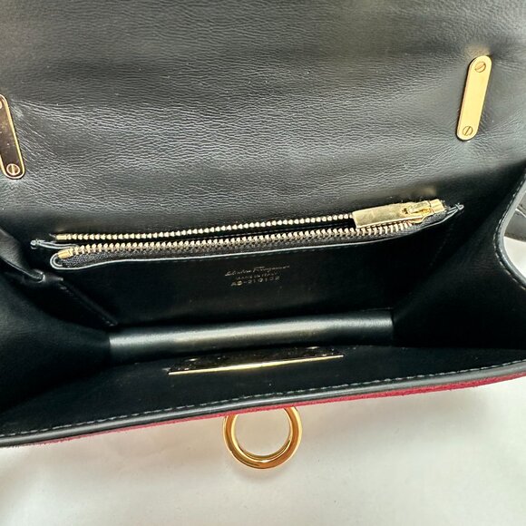 Salvatore Ferragamo Multicolor Suede Aileen Shoulder Bag - Picture 9 of 12